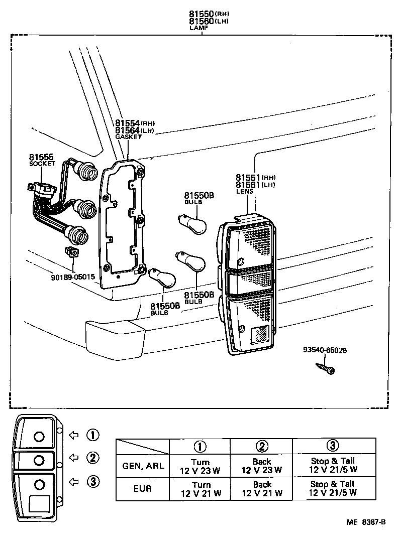  LITEACE |  REAR COMBINATION LAMP