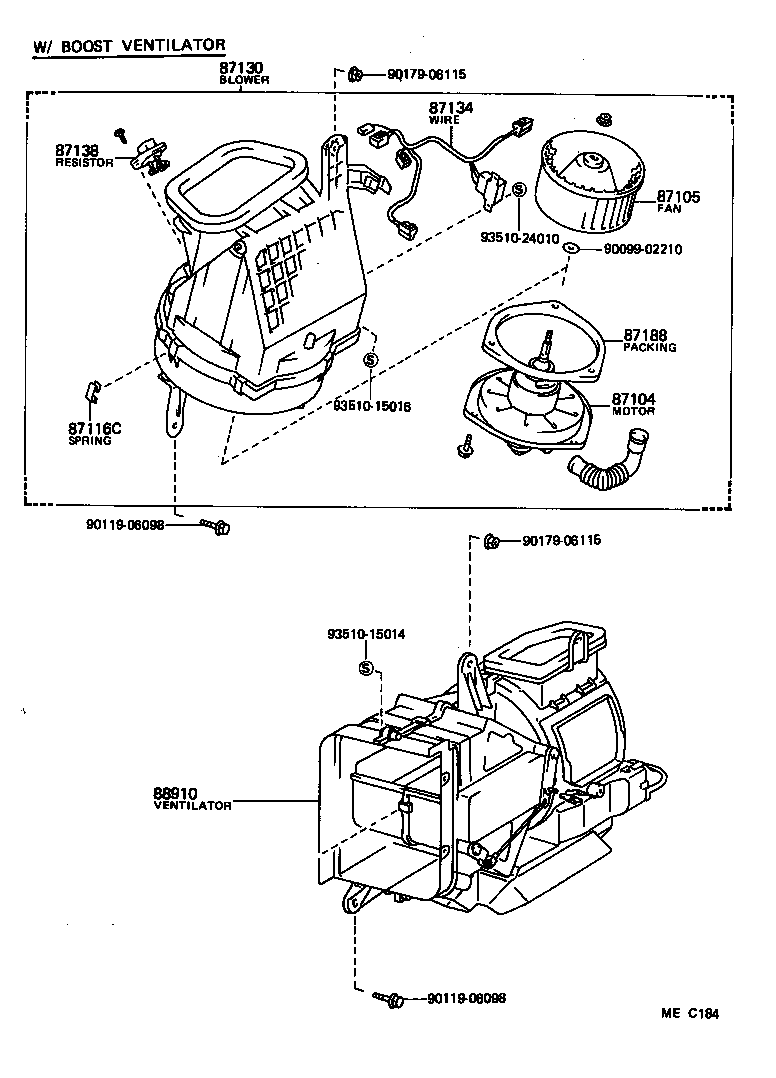  STARLET |  HEATING AIR CONDITIONING HEATER UNIT BLOWER