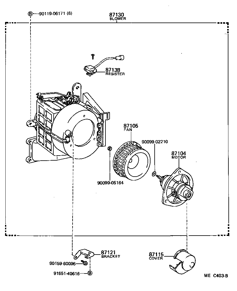  LITEACE |  HEATING AIR CONDITIONING HEATER UNIT BLOWER
