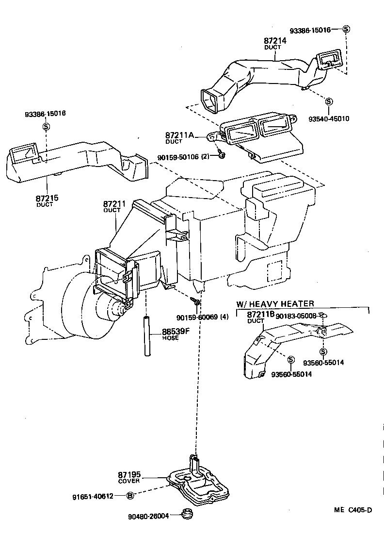  LITEACE |  HEATING AIR CONDITIONING CONTROL AIR DUCT