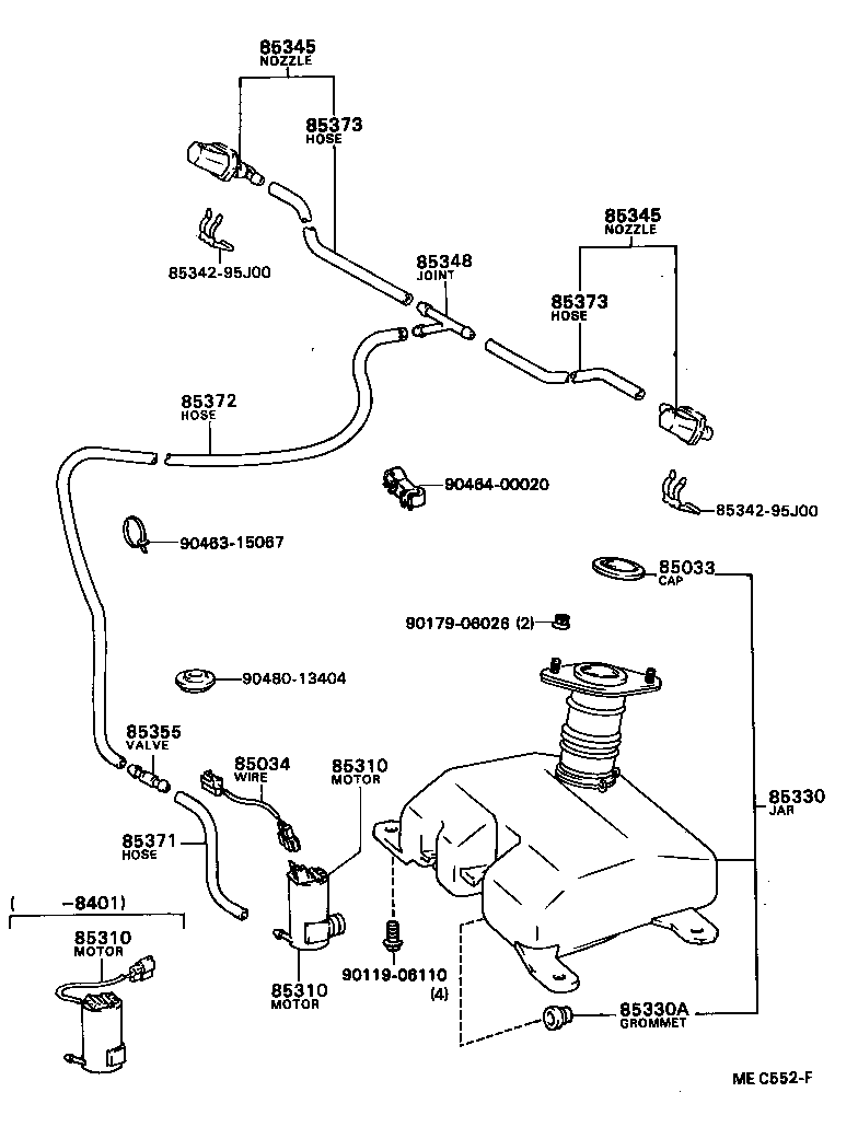  MODEL F |  WINDSHIELD WASHER