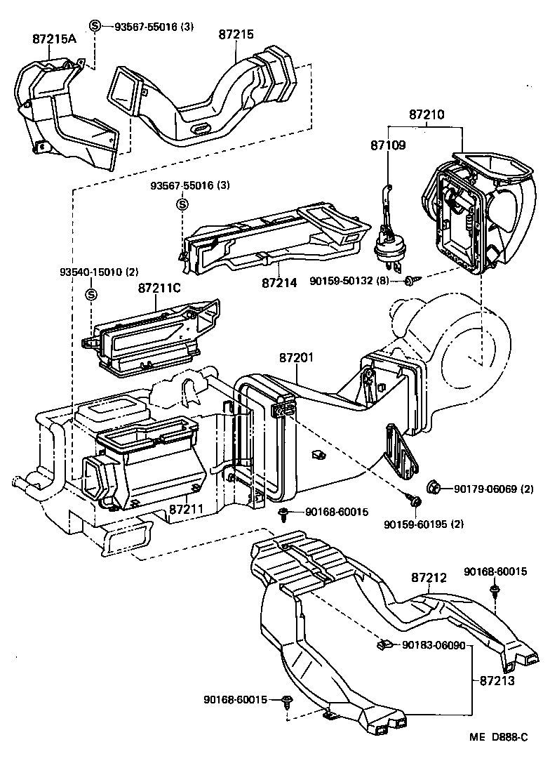  CROWN |  HEATING AIR CONDITIONING CONTROL AIR DUCT