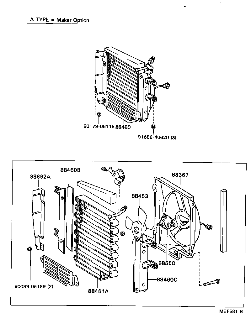  TERCEL |  HEATING AIR CONDITIONING COOLER PIPING