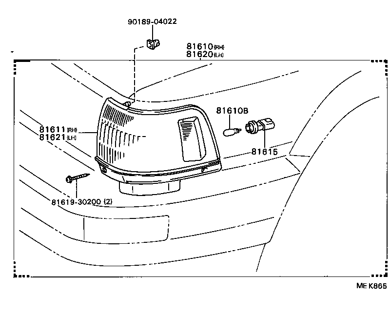  CAMRY |  FRONT CLEARANCE LAMP
