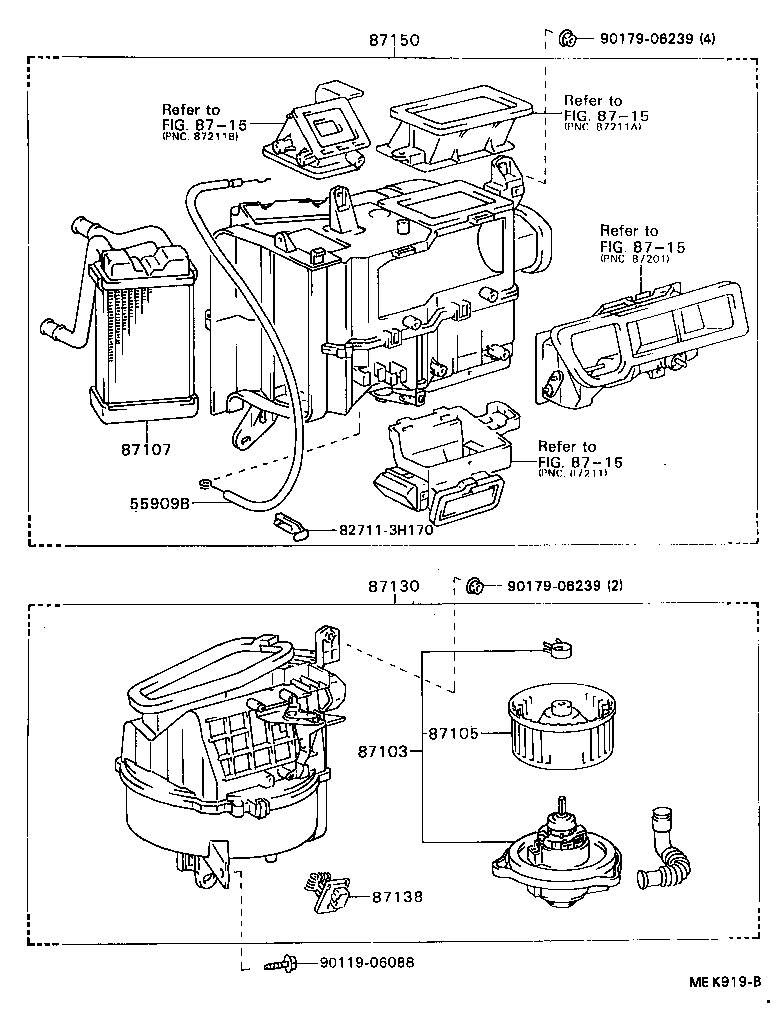  CAMRY |  HEATING AIR CONDITIONING HEATER UNIT BLOWER