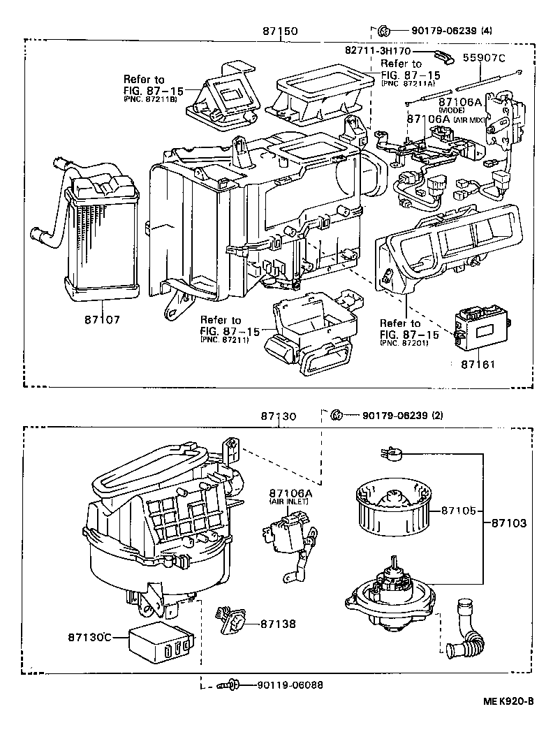  CAMRY |  HEATING AIR CONDITIONING HEATER UNIT BLOWER