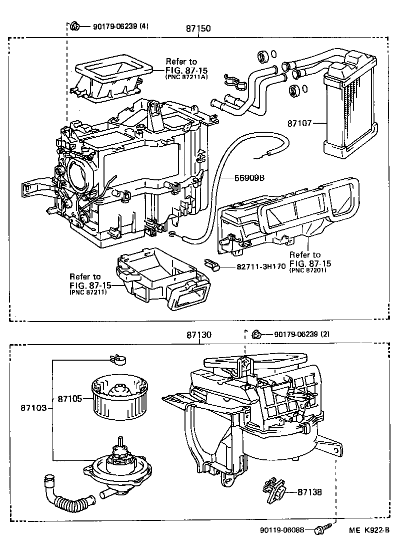  CAMRY |  HEATING AIR CONDITIONING HEATER UNIT BLOWER