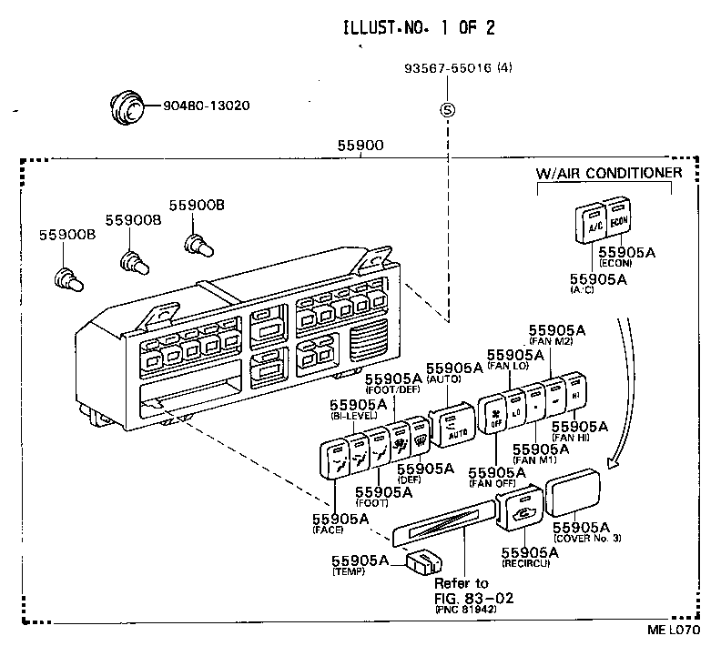  CAMRY |  HEATING AIR CONDITIONING CONTROL AIR DUCT