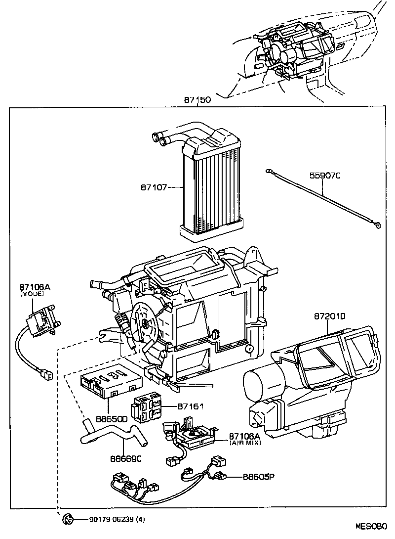  CELICA |  HEATING AIR CONDITIONING HEATER UNIT BLOWER