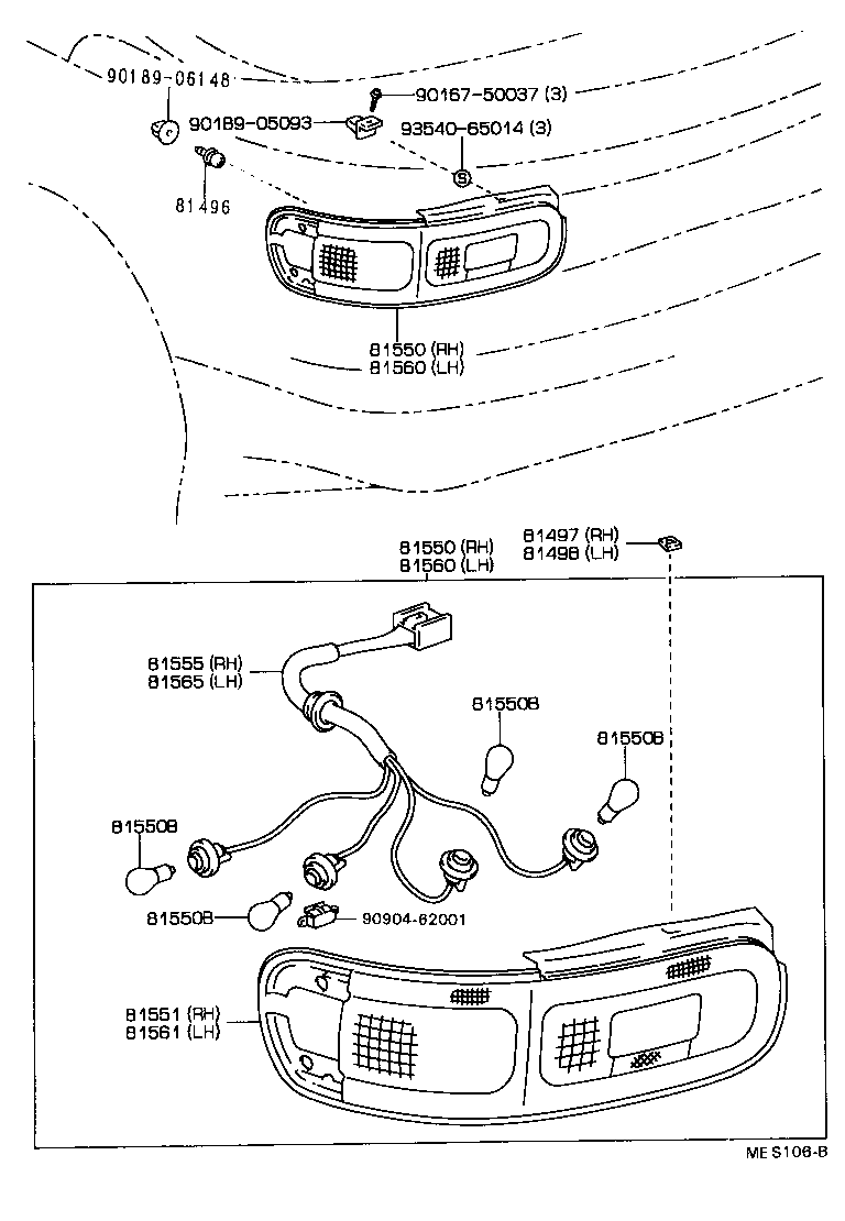  CELICA |  REAR COMBINATION LAMP