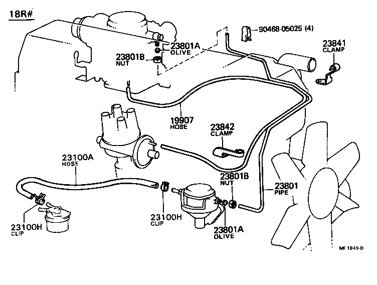  HILUX |  FUEL PIPE CLAMP
