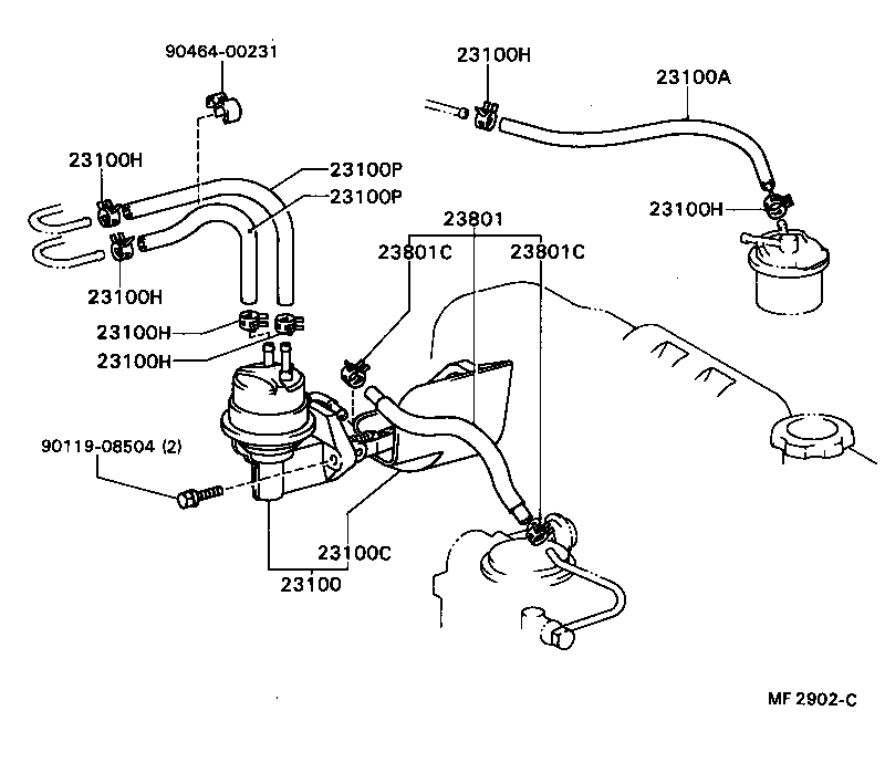  TERCEL |  FUEL PUMP PIPE