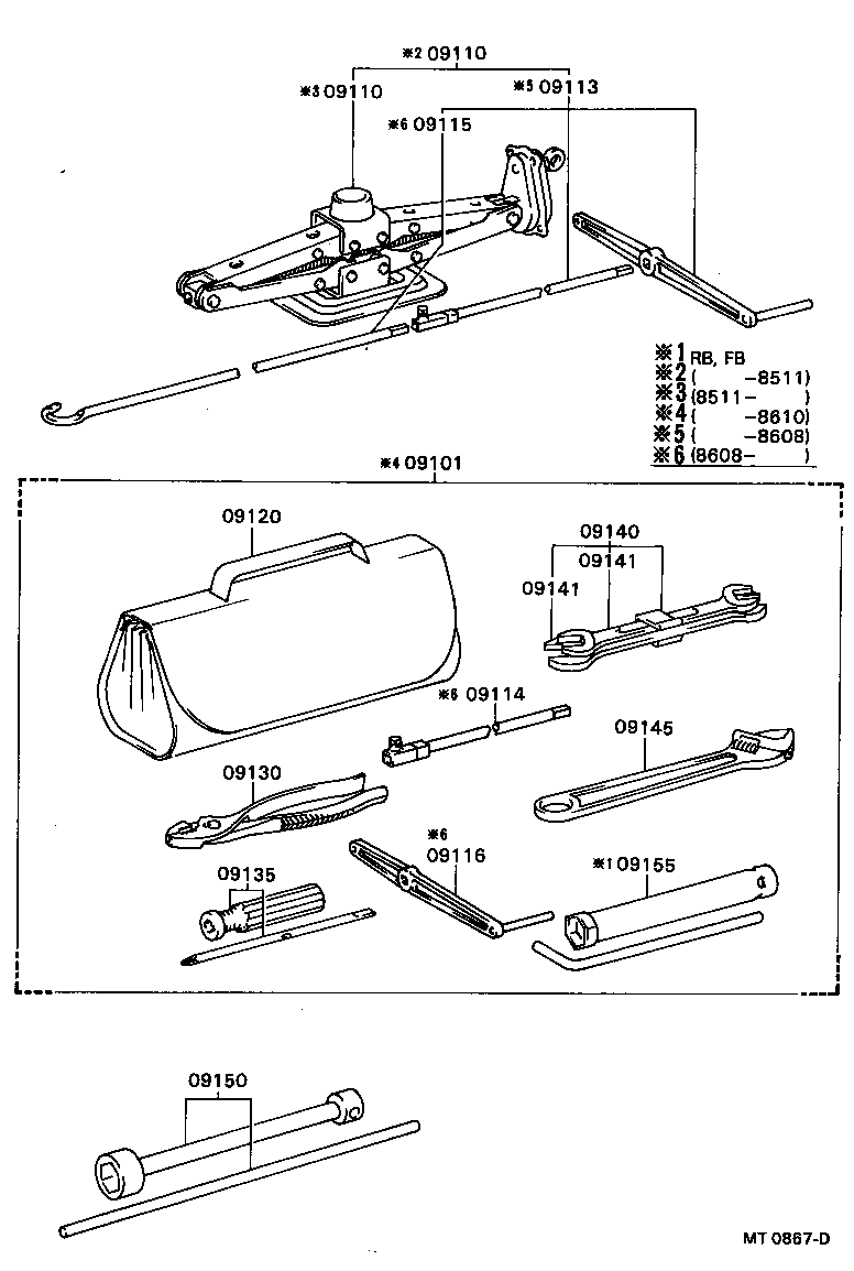  COASTER |  STANDARD TOOL