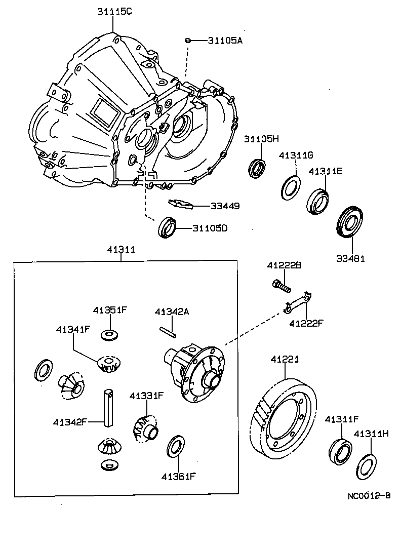  CARINA 2 |  FRONT AXLE HOUSING DIFFERENTIAL