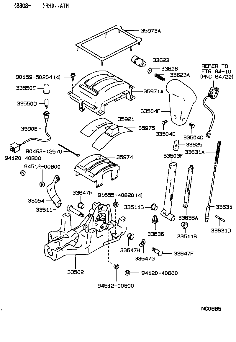  CAMRY |  SHIFT LEVER RETAINER