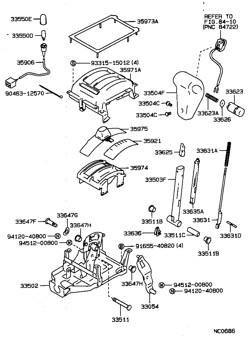  CAMRY |  SHIFT LEVER RETAINER
