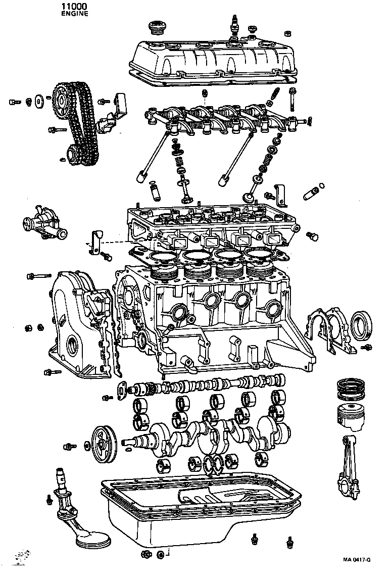  CARINA |  PARTIAL ENGINE ASSEMBLY