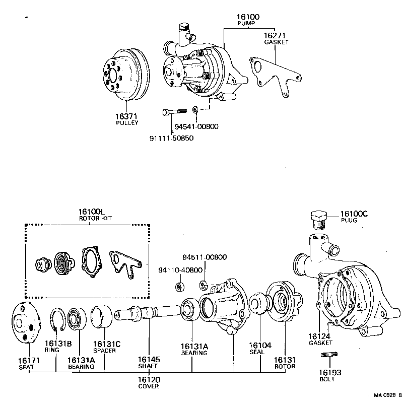  LAND CRUISER 40 45 55 |  WATER PUMP
