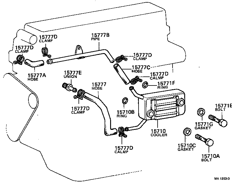  LAND CRUISER 40 45 55 |  ENGINE OIL COOLER