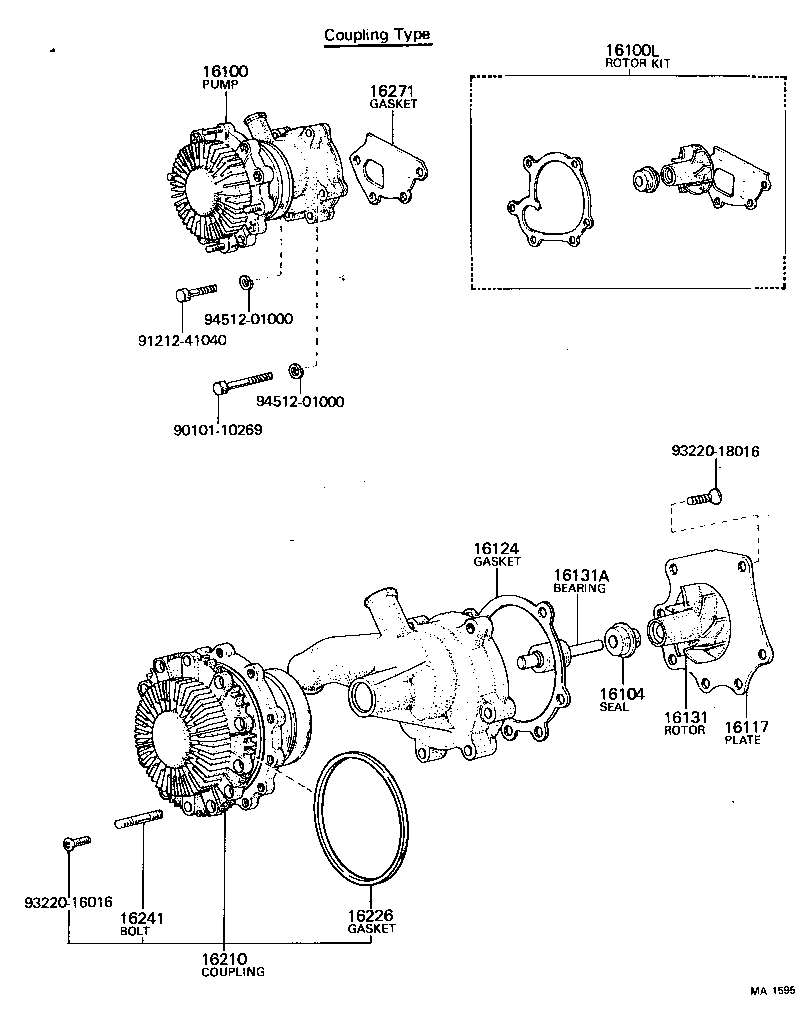  LAND CRUISER 40 45 55 |  WATER PUMP