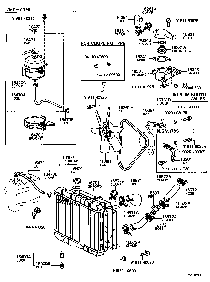  LAND CRUISER 40 45 55 |  RADIATOR WATER OUTLET