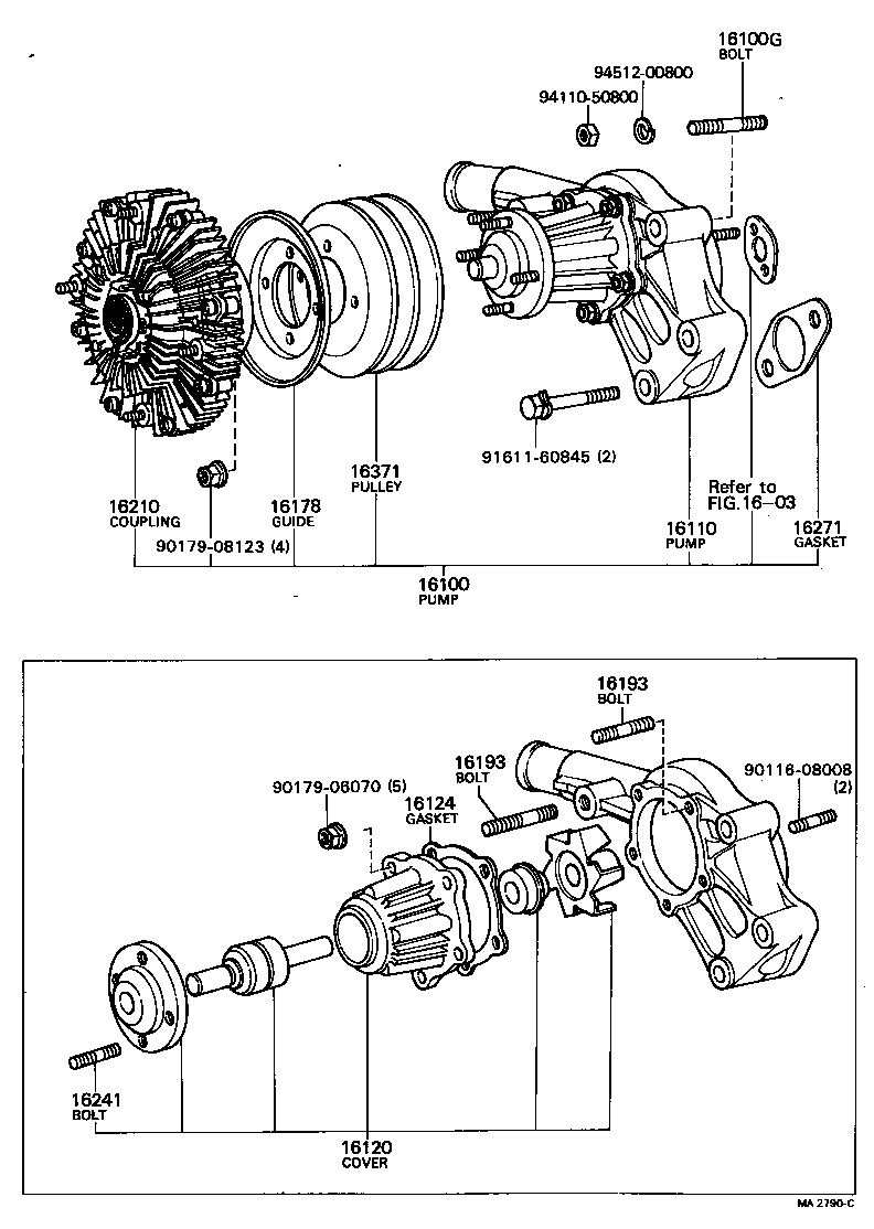  CROWN |  WATER PUMP