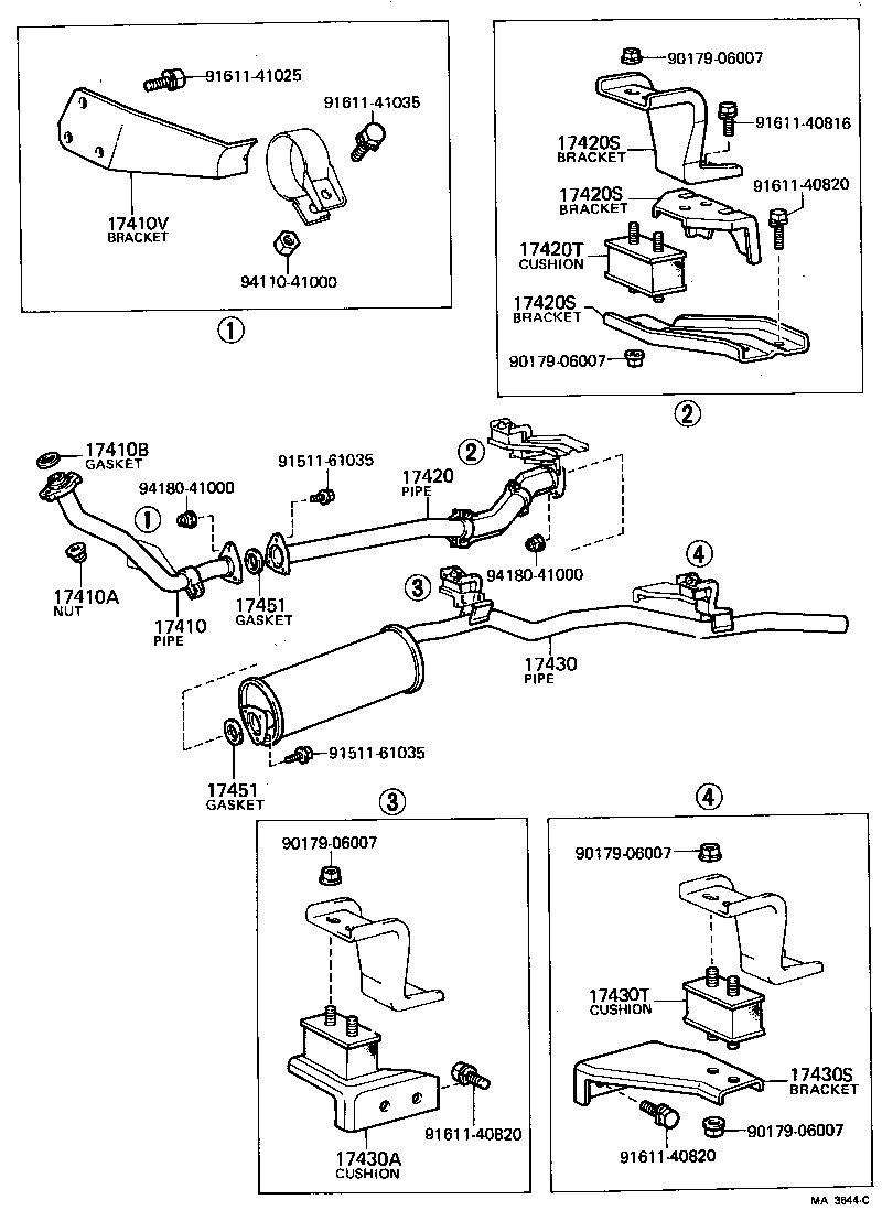  LAND CRUISER 40 45 55 |  EXHAUST PIPE