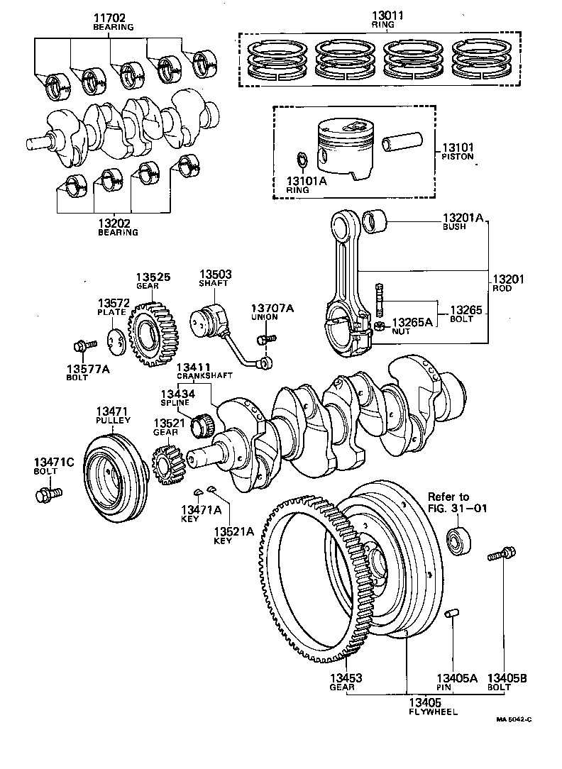  COASTER |  CRANKSHAFT PISTON