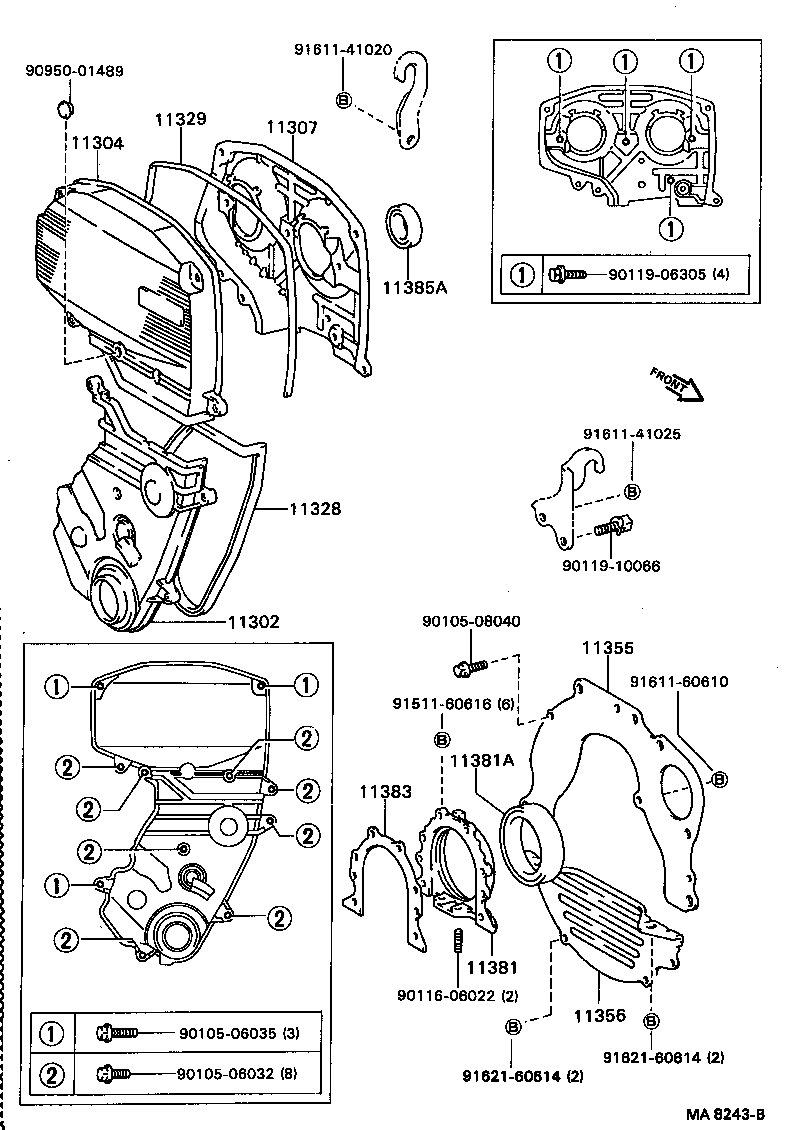  CELICA |  TIMING GEAR COVER REAR END PLATE