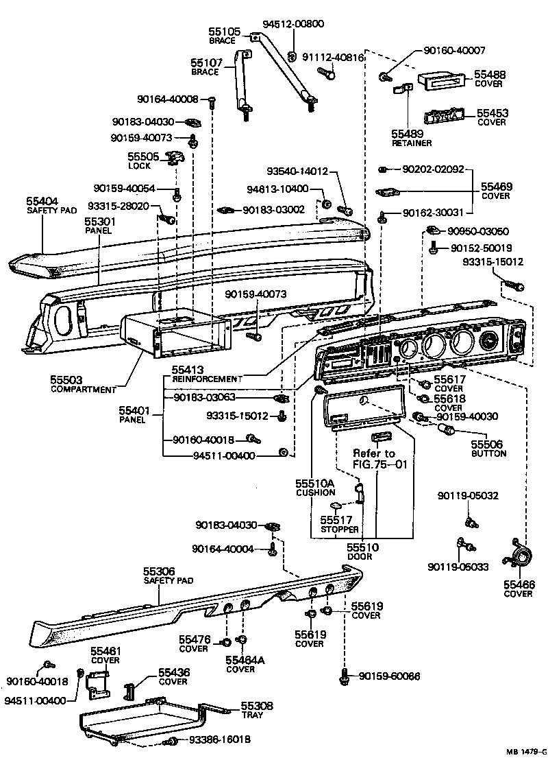  CARINA |  INSTRUMENT PANEL GLOVE COMPARTMENT