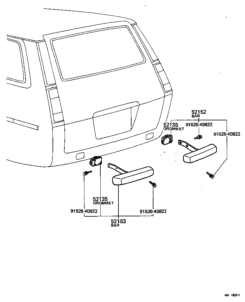  LITEACE |  REAR BUMPER BUMPER STAY