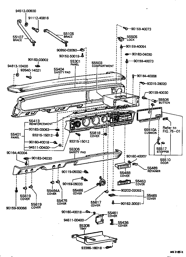  CARINA |  INSTRUMENT PANEL GLOVE COMPARTMENT