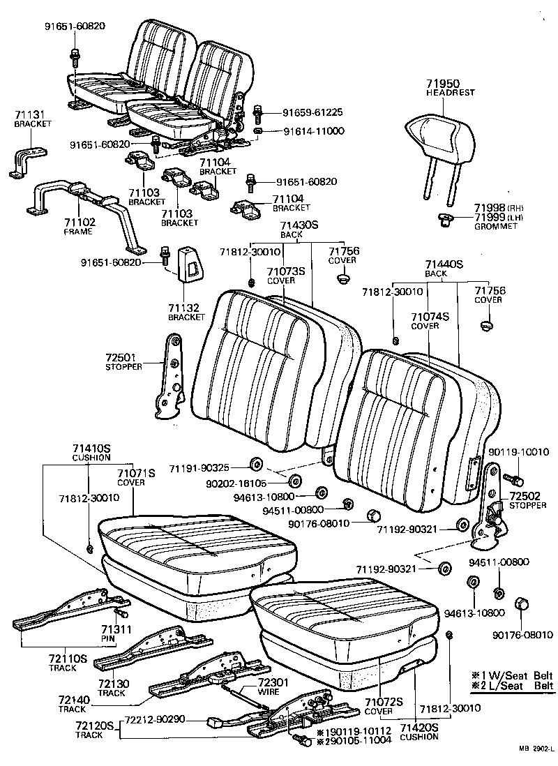  LAND CRUISER 40 45 55 |  SEAT SEAT TRACK
