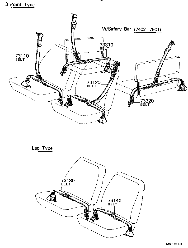  LAND CRUISER 40 45 55 |  SEAT BELT