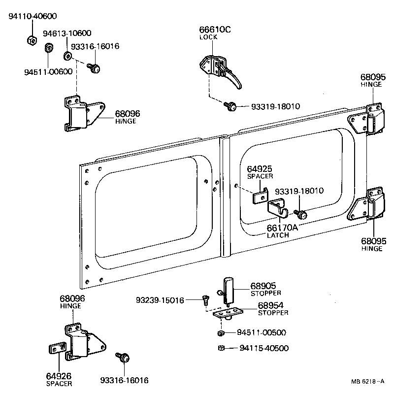  LAND CRUISER 40 45 55 |  BACK DOOR LOCK HINGE