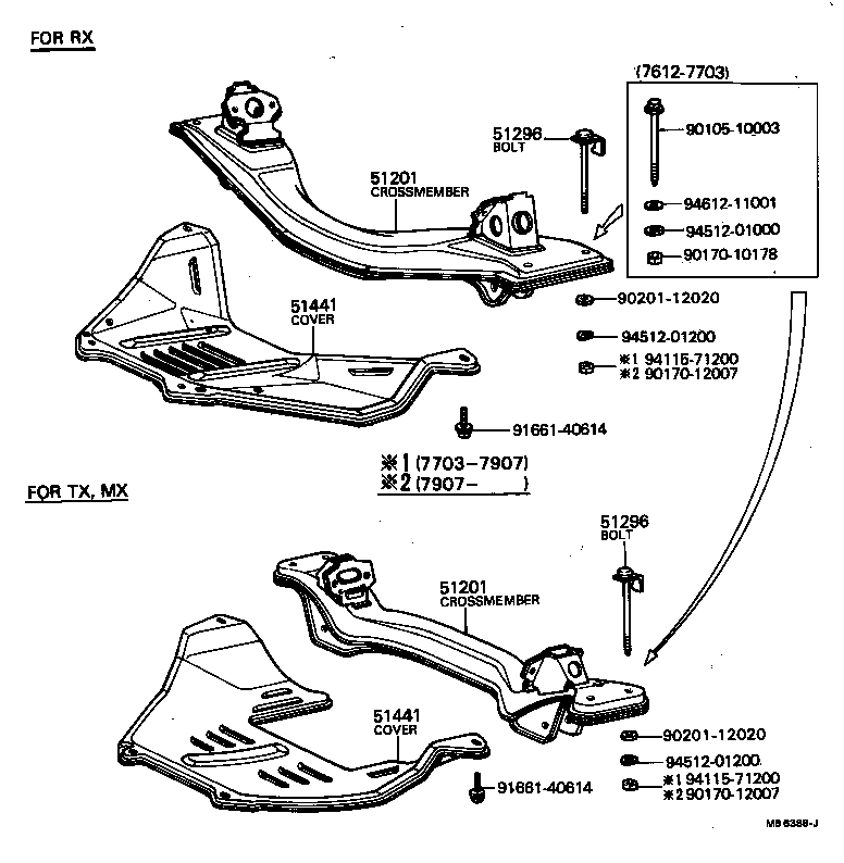  CRESSIDA |  SUSPENSION CROSSMEMBER UNDER COVER