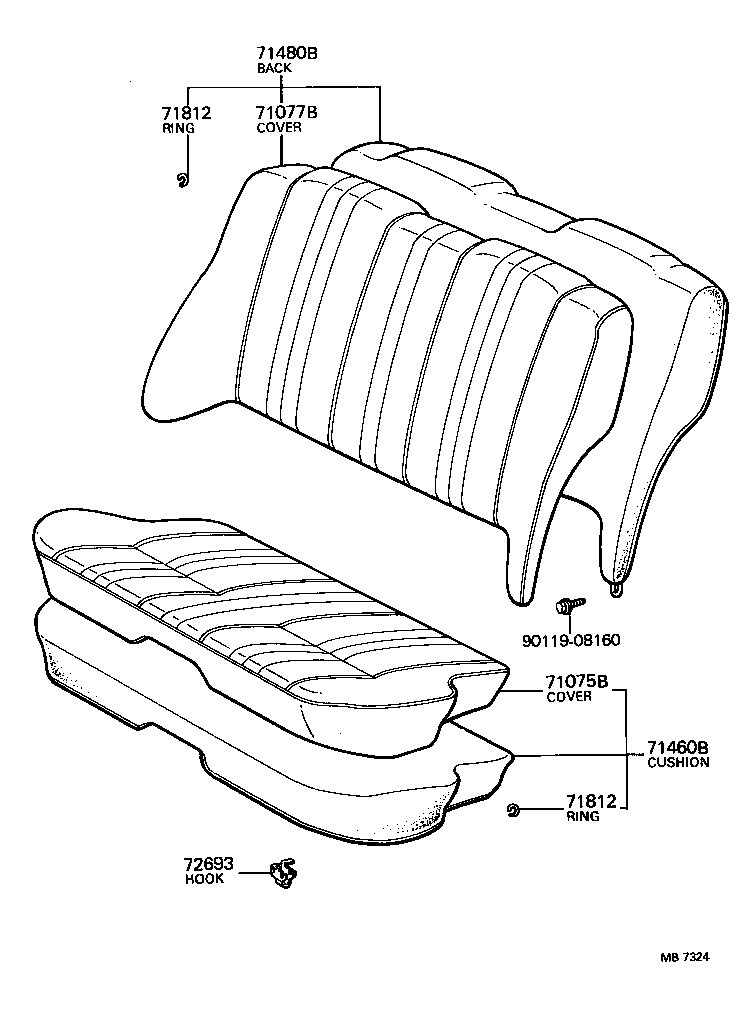  CARINA |  REAR SEAT SEAT TRACK