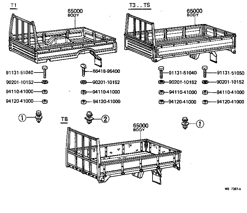 TOYOACE |  REAR BODY ASSEMBLY