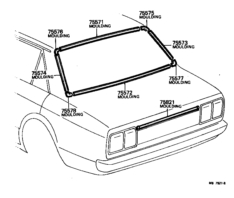  CARINA |  REAR MOULDING