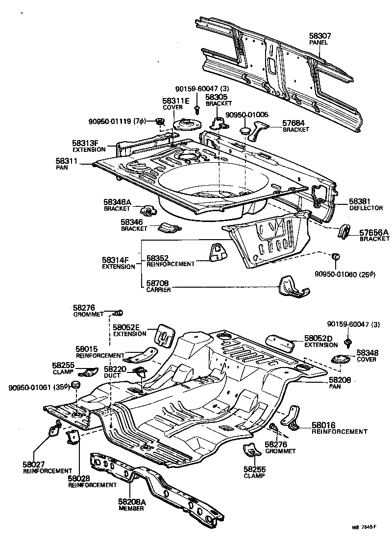  CARINA |  FLOOR PAN LOWER BACK PANEL