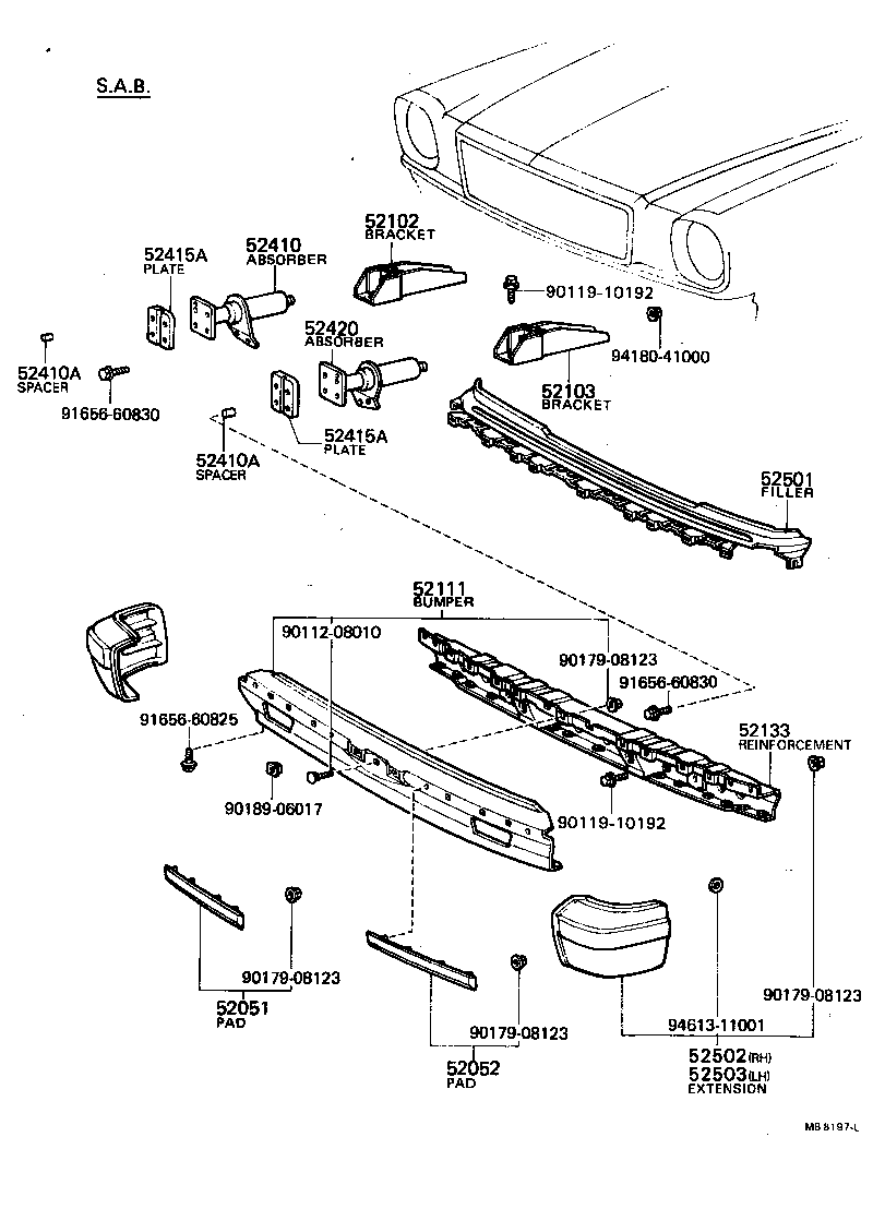  CRESSIDA |  FRONT BUMPER BUMPER STAY