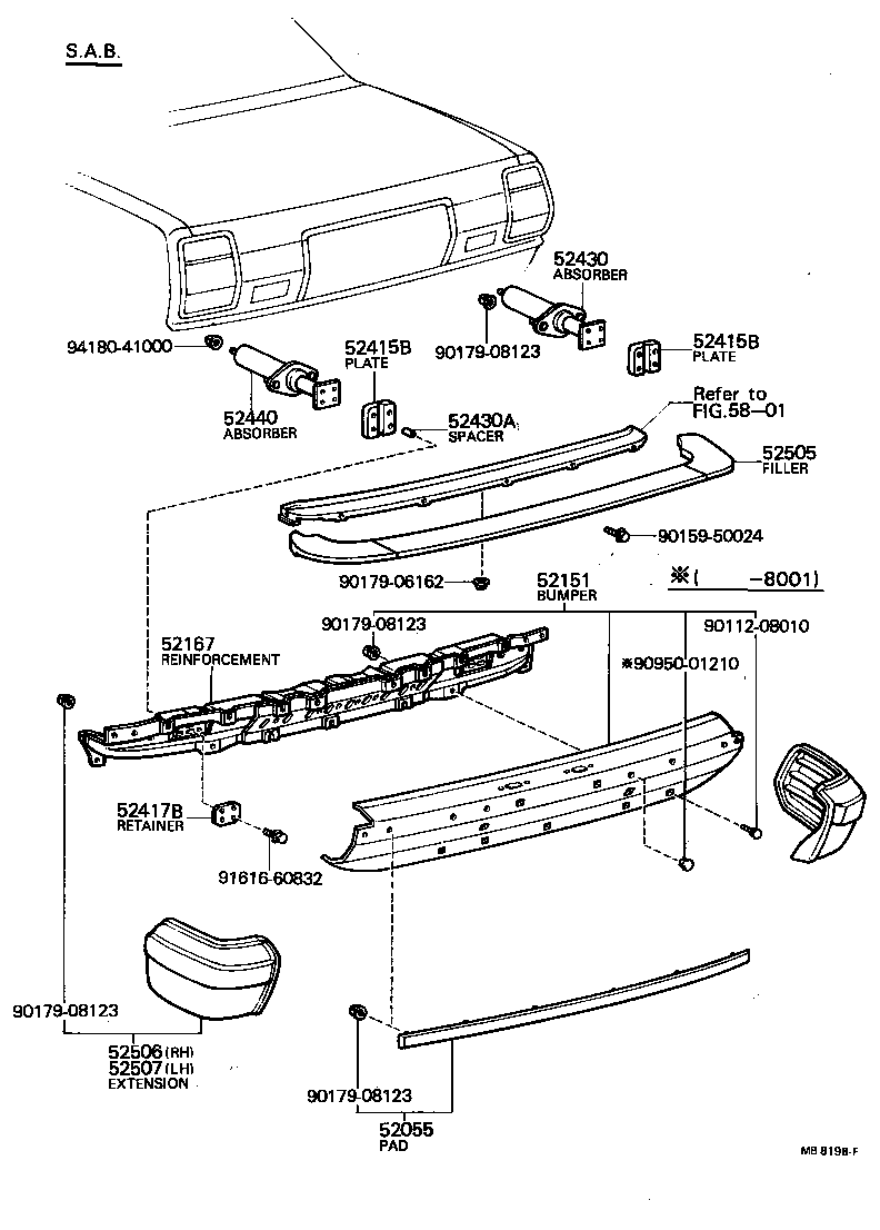  CRESSIDA |  REAR BUMPER BUMPER STAY