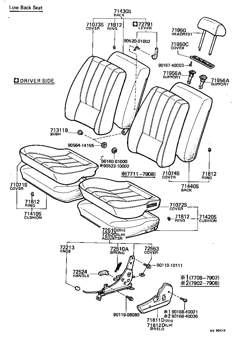  CELICA |  FRONT SEAT SEAT TRACK