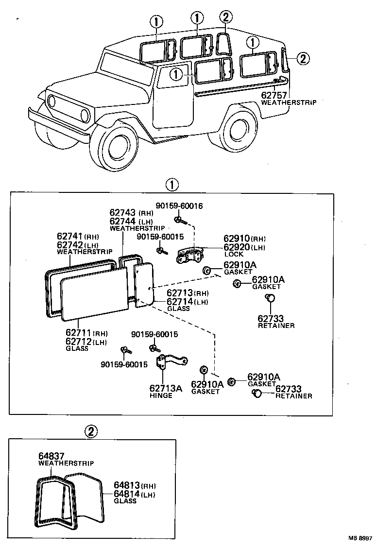  LAND CRUISER 40 45 55 |  SIDE WINDOW