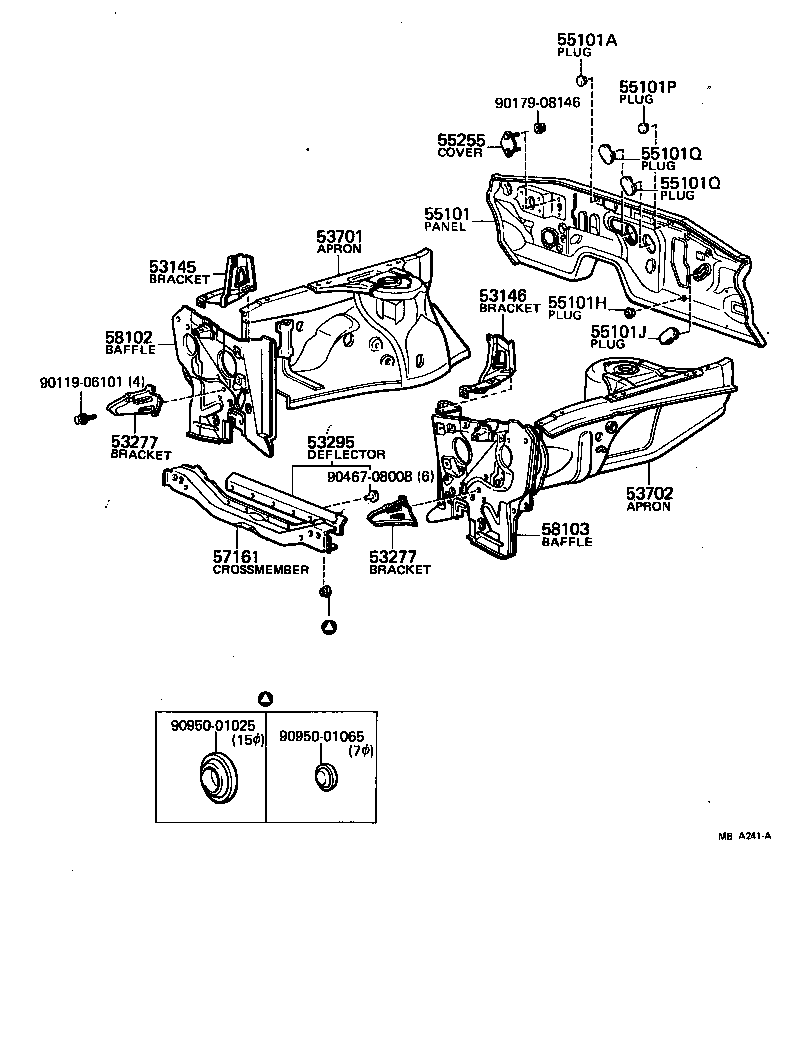  CELICA |  FRONT FENDER APRON DASH PANEL