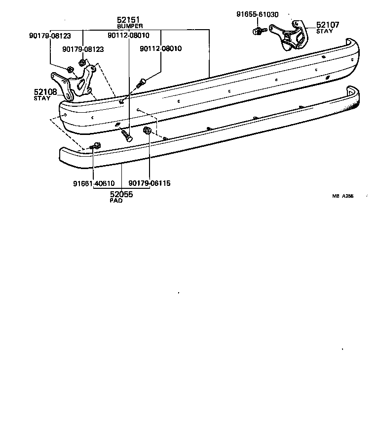  CELICA |  REAR BUMPER BUMPER STAY
