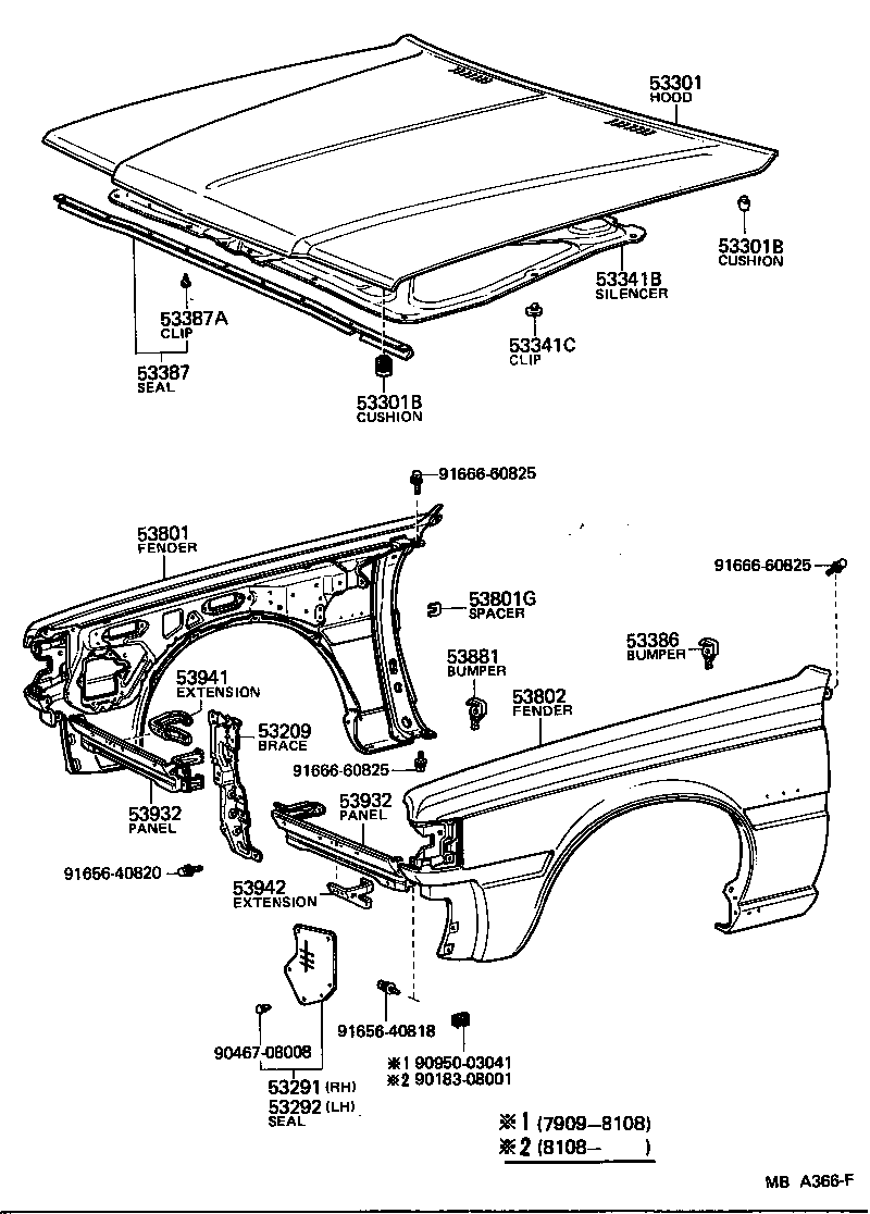  CROWN |  HOOD FRONT FENDER