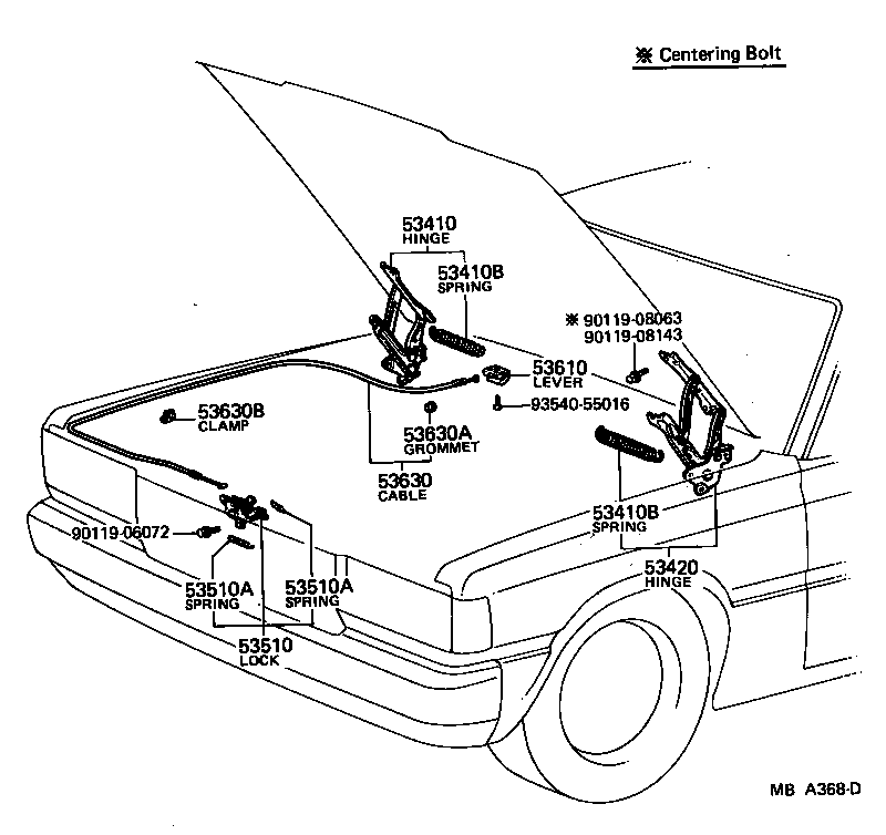  CROWN |  HOOD LOCK HINGE