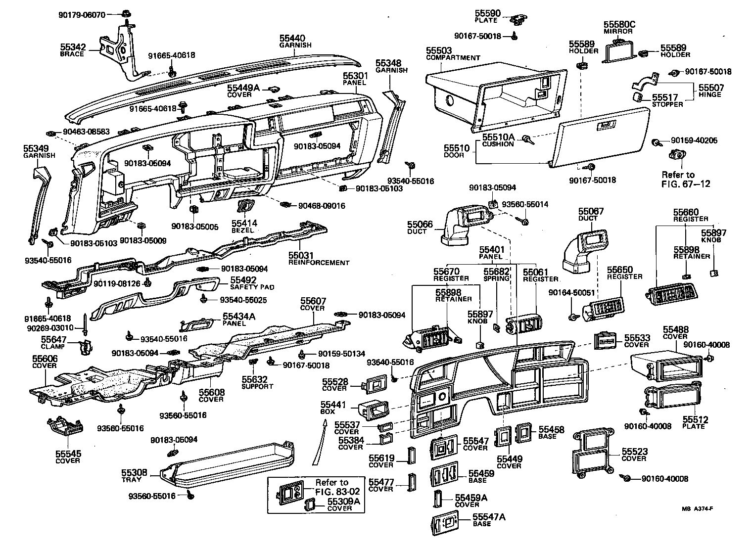  CROWN |  INSTRUMENT PANEL GLOVE COMPARTMENT