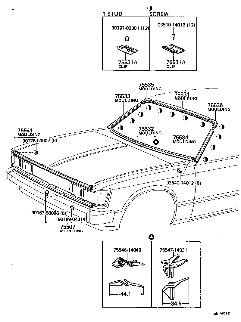  CARINA |  FRONT MOULDING